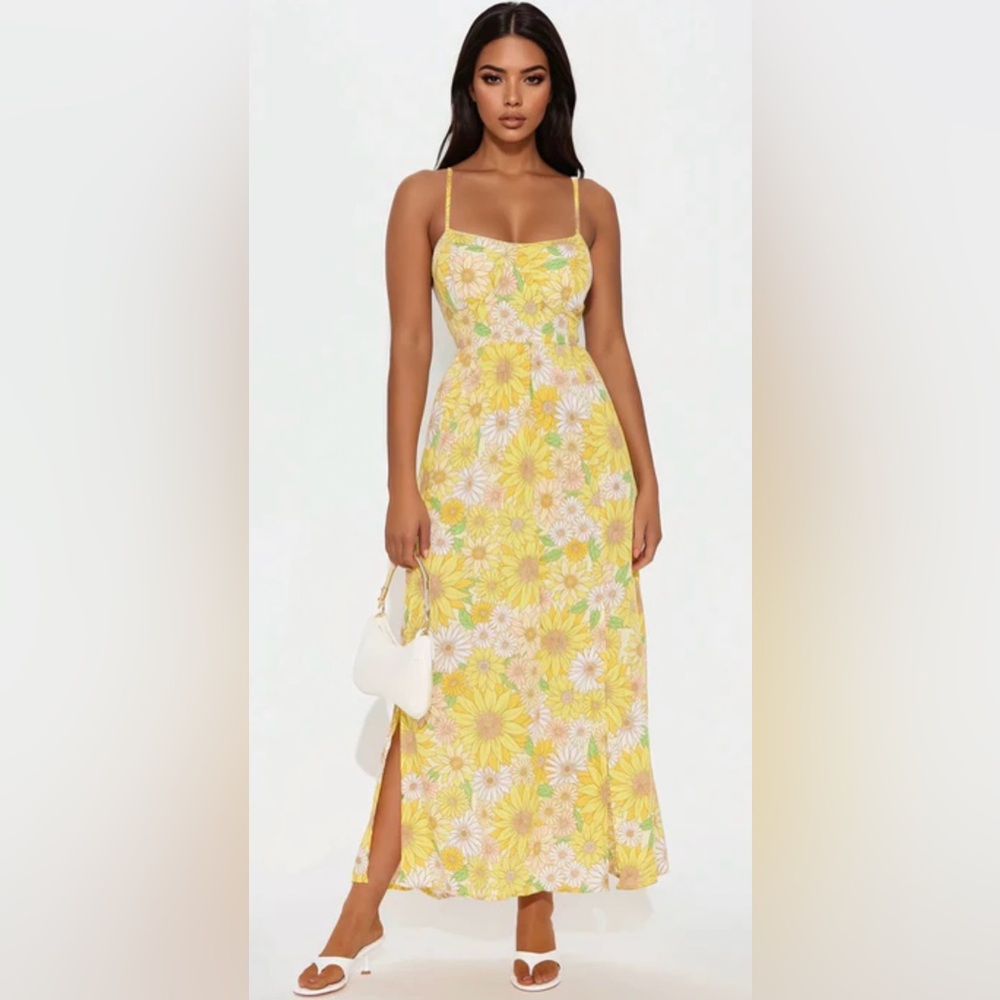 Anna Maxi Dress - Yellow/combo